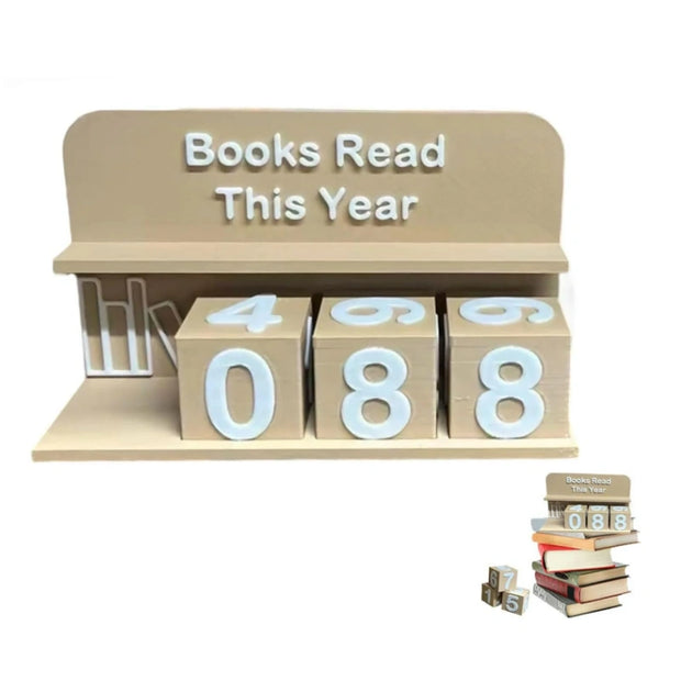 Yearly Reading Counter – 3D Book Tracker for Reading Challenges