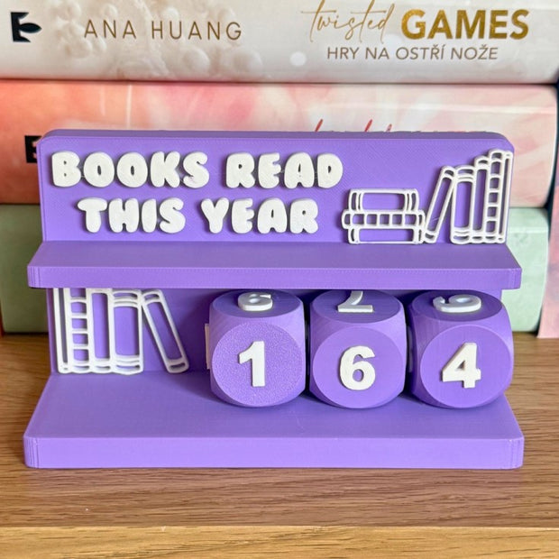 Yearly Reading Counter – 3D Book Tracker for Reading Challenges
