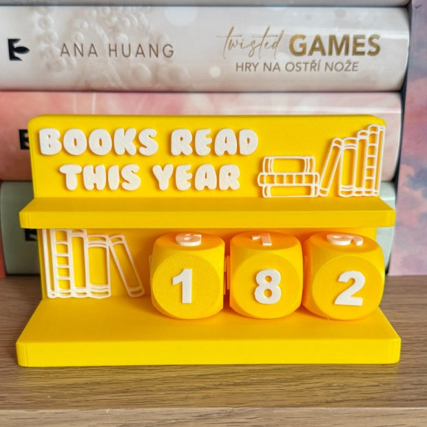 Yearly Reading Counter – 3D Book Tracker for Reading Challenges
