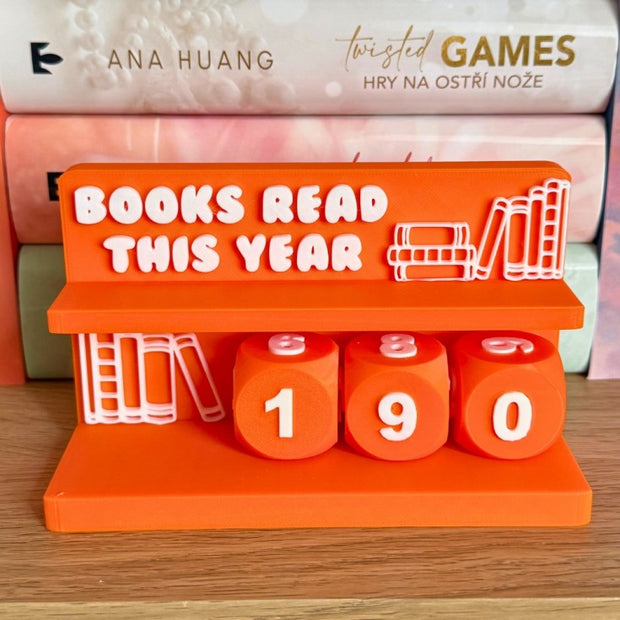 Yearly Reading Counter – 3D Book Tracker for Reading Challenges
