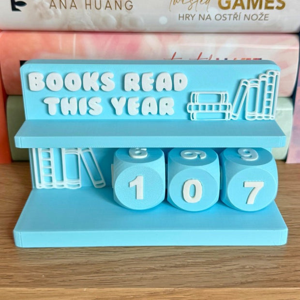 Yearly Reading Counter – 3D Book Tracker for Reading Challenges