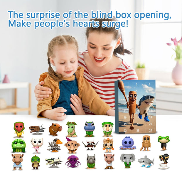 24 Piece Brainrot Series Figures Collectible Blind Box Set