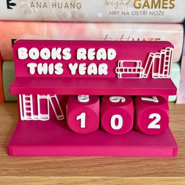 Yearly Reading Counter – 3D Book Tracker for Reading Challenges