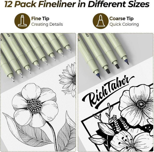 🎨 58PCS Drawing Kit — All-in-One Art Supplies Set for Sketching, Shading &amp; Inking