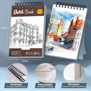 🎨 58PCS Drawing Kit — All-in-One Art Supplies Set for Sketching, Shading &amp; Inking